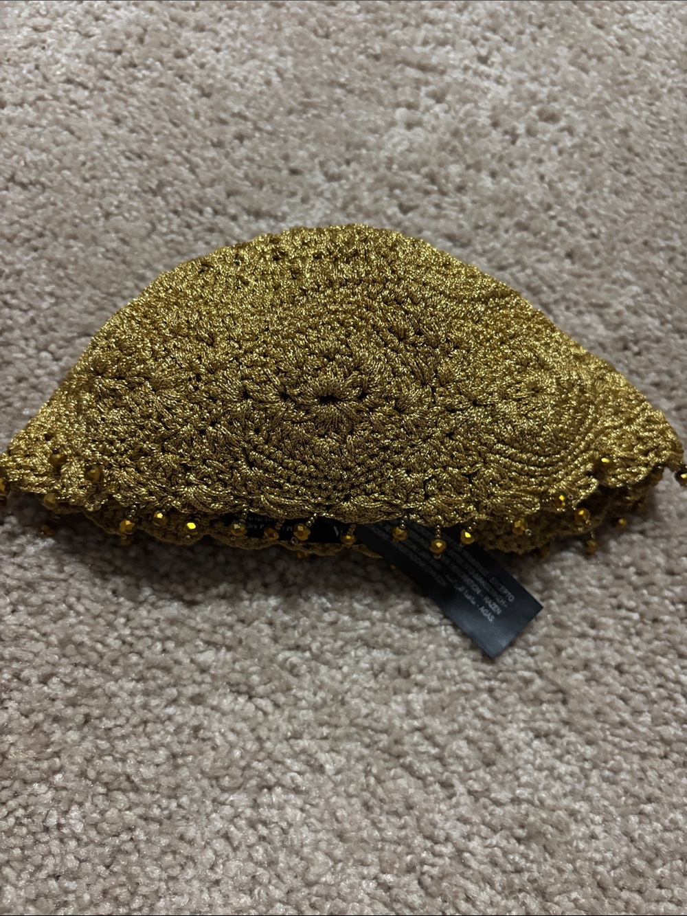 Zara Gold Beaded Crochet Hair Accessory